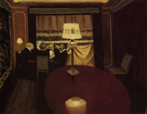 The Poker Game Oil painting by Felix Vallotton