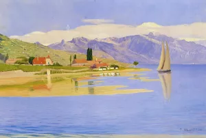 The Port of Pully Oil painting by Felix Vallotton