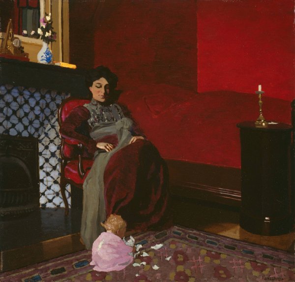 The Red Room, Etretat  by Felix Vallotton - Hand-Painted Oil Painting Reproduction
