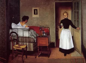 The Sick Girl Oil painting by Felix Vallotton