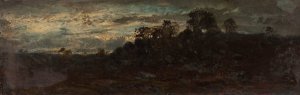 Barbizon, le soir by Felix Ziem Oil Painting