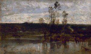 Bord de riviere by Felix Ziem Oil Painting