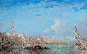 Canal Grande by Felix Ziem Oil Painting