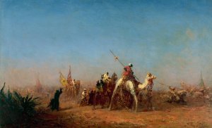 Caravane en route vers La Mecque by Felix Ziem Oil Painting