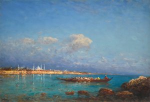 Constantinople From The Sea Of Marmara Oil painting by Felix Ziem