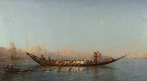 Constantinople, Le Caique De La Sultane Oil painting by Felix Ziem