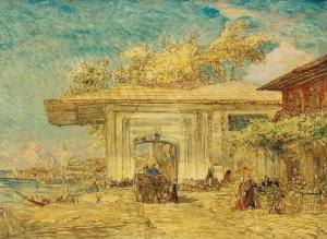 Constantinople, Le Kiosque Des Janissaires by Felix Ziem Oil Painting