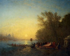 Constantinople, Le Repos De La Sultane Oil painting by Felix Ziem