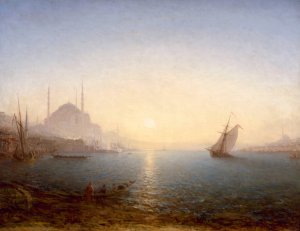 Constantinople, Sainte-Sophie Au Soleil Levant by Felix Ziem Oil Painting