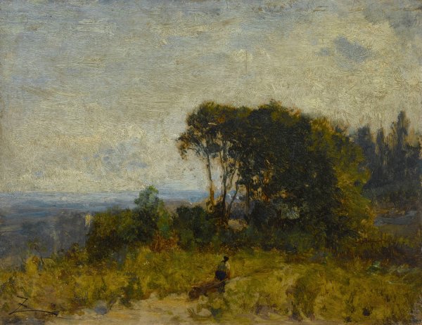Environs de Barbizon  by Felix Ziem - Hand-Painted Oil Painting Reproduction