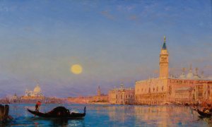 Gondole Devant Le Grand Bassin, Venise by Felix Ziem Oil Painting