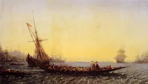 Harbour In Constantinople by Felix Ziem Oil Painting