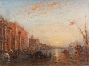Inondation a Venise by Felix Ziem Oil Painting