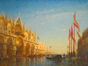 Inondations Sur La Place Saint Marc, Venise by Felix Ziem Oil Painting