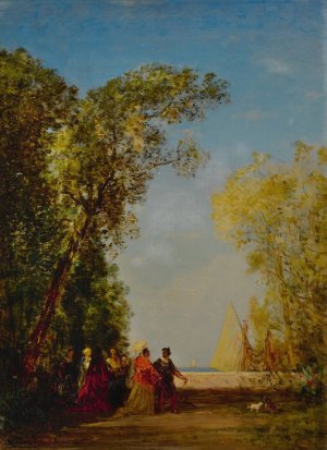 Interieur d'un jardin a Venise by Felix Ziem Oil Painting