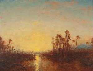 Khartoum, Coucher De Soleil by Felix Ziem Oil Painting