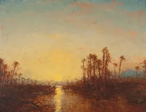Khartoum, Coucher De Soleil Oil painting by Felix Ziem