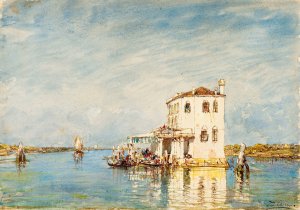 La Douane a Venise Oil painting by Felix Ziem