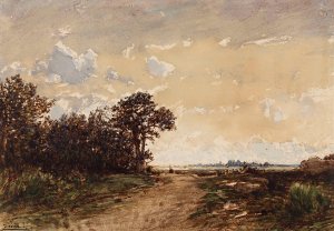 La Foret De Fontainebleau Aux Environs De Barbizon by Felix Ziem Oil Painting