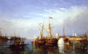 Le Corne d'Or, Constantinople by Felix Ziem - Oil Painting Reproduction