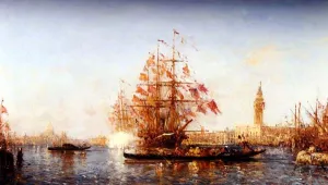 Le Coup de Canon painting by Felix Ziem