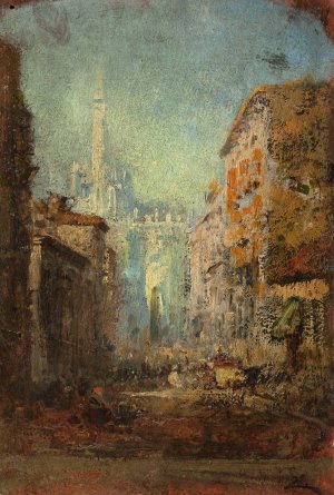 Le Dome de Milan by Felix Ziem Oil Painting