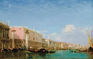 Le quai des esclaves, Venise Oil painting by Felix Ziem