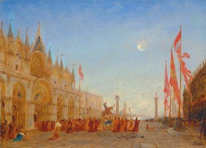 Le triomphe de Saint Georges Majeur by Felix Ziem Oil Painting