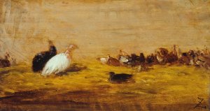 Les dindons Oil painting by Felix Ziem