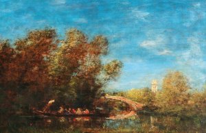 Les Jardins de Venise by Felix Ziem Oil Painting