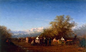 Marche a Fez by Felix Ziem Oil Painting