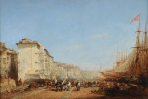 Marseille, le vieux port by Felix Ziem Oil Painting