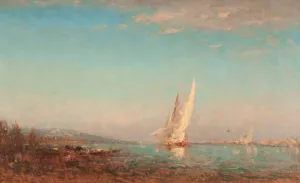 Martigues, La Voile Blanche Oil painting by Felix Ziem