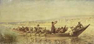 Moorse roeiers bij Constantinopel by Felix Ziem Oil Painting