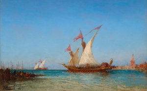 Regates a Venise by Felix Ziem Oil Painting