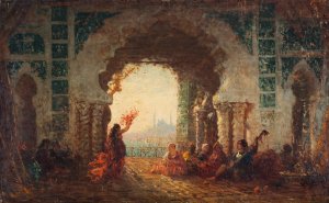 Serail a Constantinople, la danse de l'almee by Felix Ziem Oil Painting
