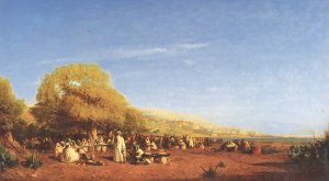The Market by Felix Ziem Oil Painting
