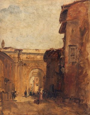 Une Rue a Florence Oil painting by Felix Ziem