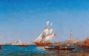 Venice, the Bacino di San Marco by Felix Ziem Oil Painting