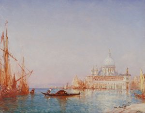 Venise, La Salute. Effet De Matin by Felix Ziem Oil Painting