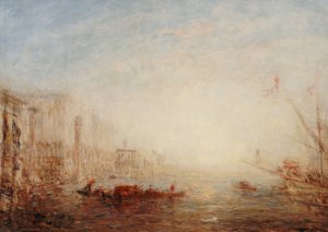 Venise, Le Grand Canal Au Soleil Levant by Felix Ziem Oil Painting