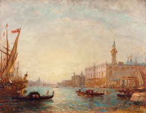 Venise, Le Palais Des Doges by Felix Ziem Oil Painting