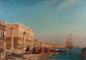 Venise, Le Palais Des Doges Oil painting by Felix Ziem