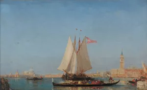 Venise; l'entree du Grand Canal Oil painting by Felix Ziem