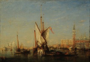 Venise; vue sur San Giorgio by Felix Ziem Oil Painting