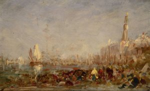 Venise by Felix Ziem Oil Painting