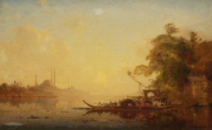 View of Constantinople by Felix Ziem Oil Painting