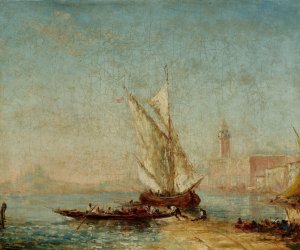 View of Venice with the Doge's Palace by Felix Ziem Oil Painting