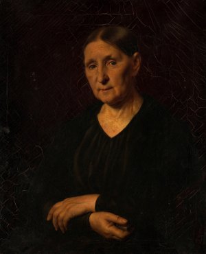 Portrait de femme, bras croises by Feodor Petrovitch Tchoumakoff Oil Painting