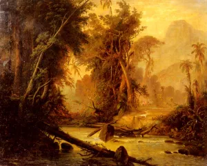 A Tropical Forest In Venezuela by Ferdinand Bellerman Oil Painting